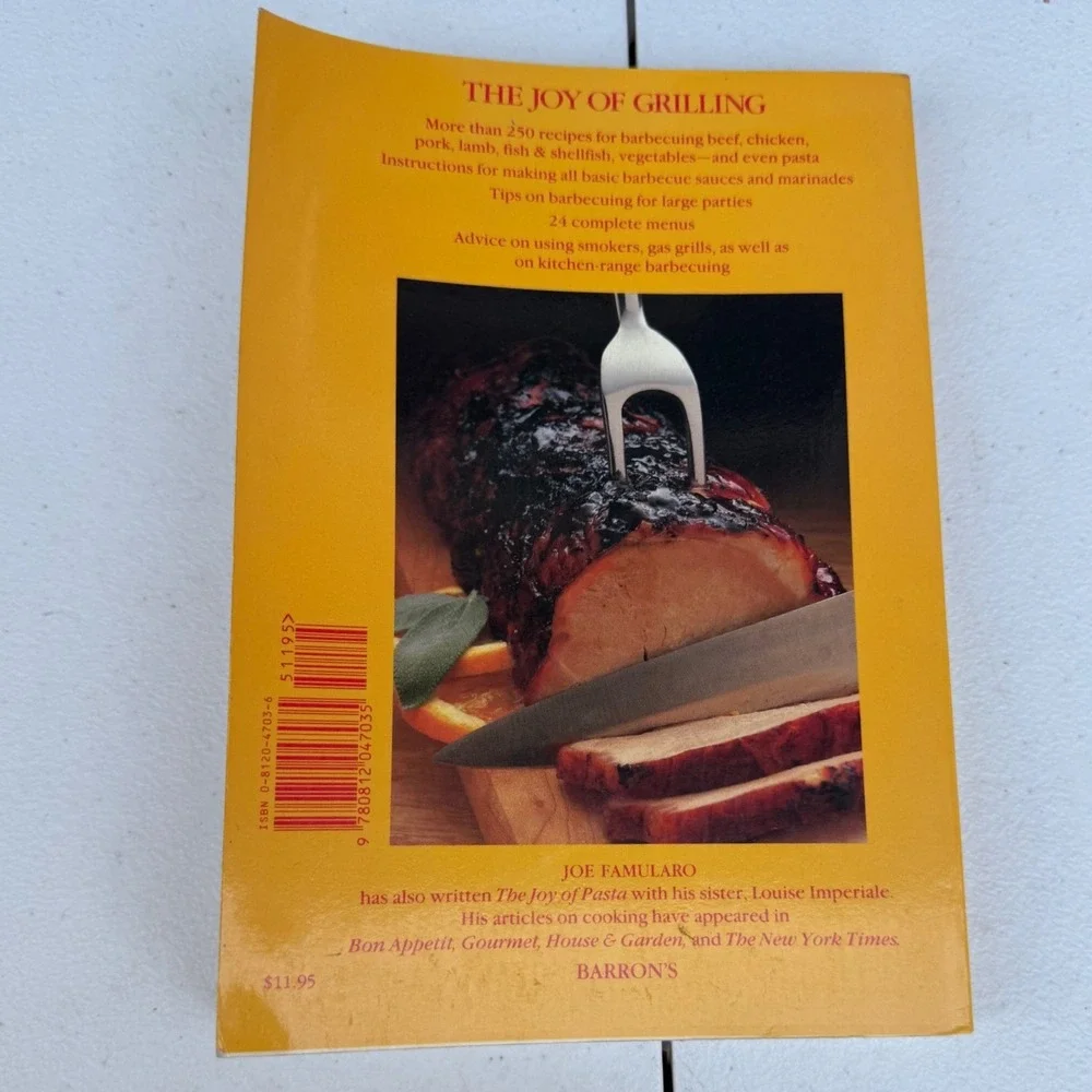 The Joy of Grilling Joe Famularo 1988 Barrons Cookbook BBQ Recipes Gift Idea